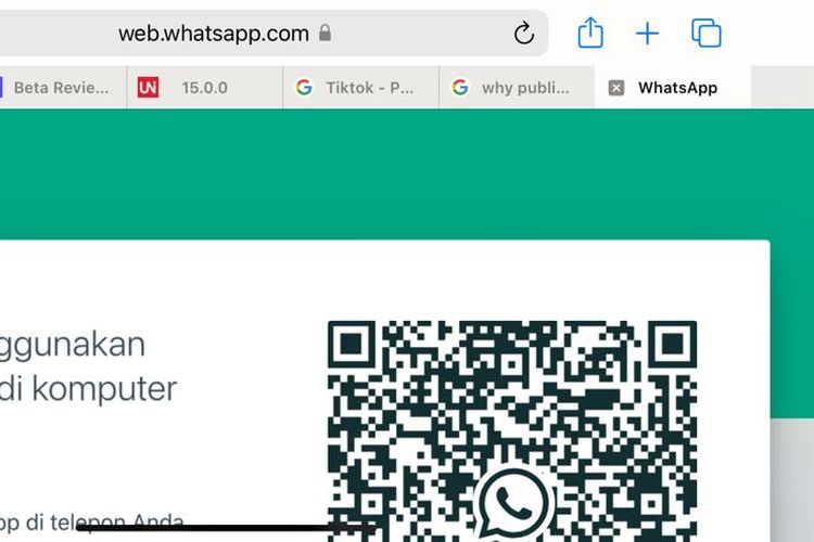 Ilustrasi cara buka WhatsApp Web di HP.