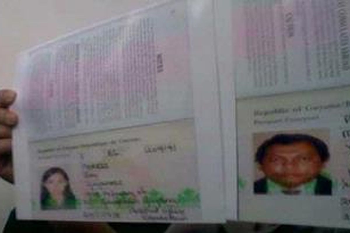 Paspor Republik Guyana dengan foto mirip wajah terpidana korupsi pajak Gayus Tambunan dan istrinya Milana Anggareni.