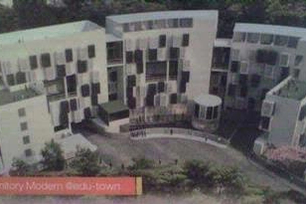 Gambar desain asrama Kubikahomy di kawasan EduTown BSD City.
