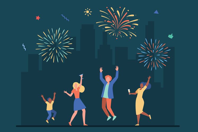 Ilustrasi pergantian tahun