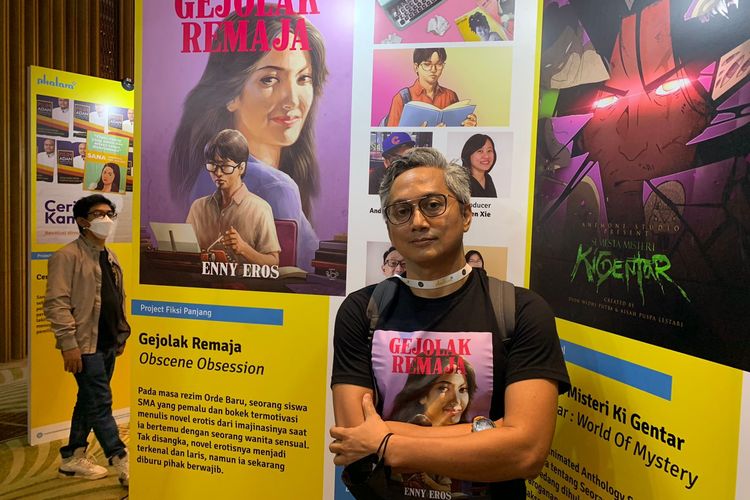 Sutradara Andi Bachtiar Yusuf saat ditemui di sela acara forum Akatara Indonesian Film Business & Film Market 2022, Rabu (30/3/2022), di kawasan Setiabudi, Jakarta Selatan. 