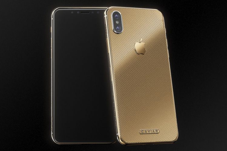 iPhone X berlapis emas versi Classic Gold dari Caviar