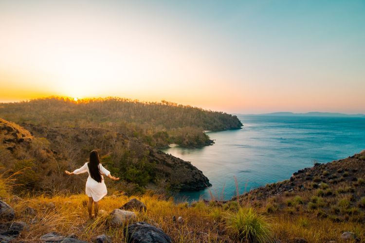 Pantai Pulisan di Likupang Timur, Sulawesi Utara.