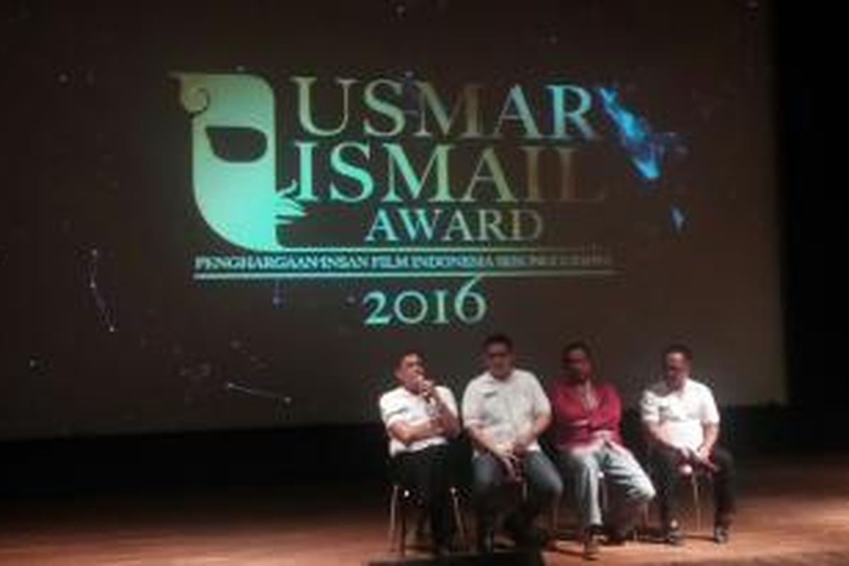 Konferensi pers Usmar Ismail Award 2016 di gedung Pusat Perfilman Usmar Ismail, Jakarta Selatan, Jumat (15/1/2016) sore.