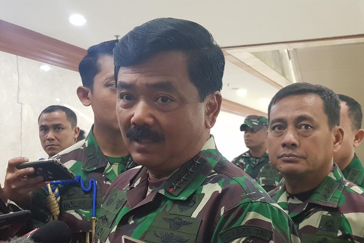 Panglima TNI Hadi Tjahjanto saat ditemui di Komplek Parlemen, Senayan, Jakarta Pusat, Kamis (30/1/2020).