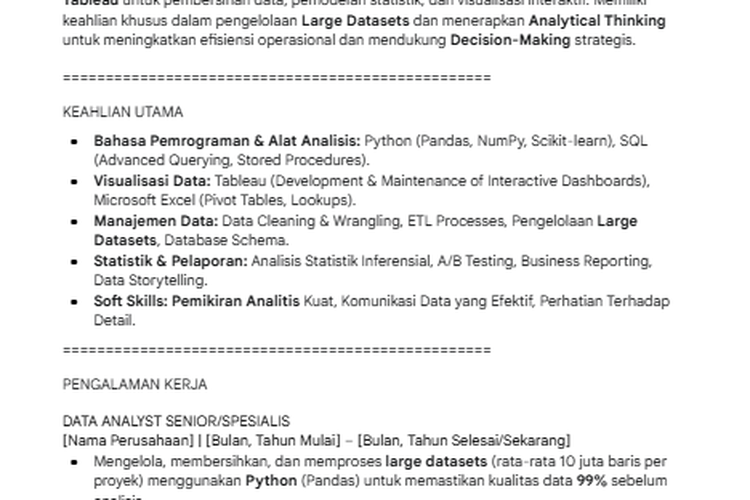 Hasil CV generated AI Data Analyst (1)