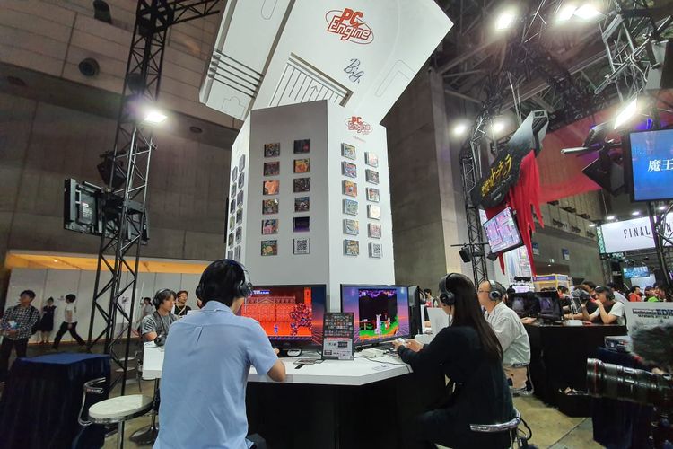 Suasana booth PC Engine Konami di Tokyo Game Show 2019