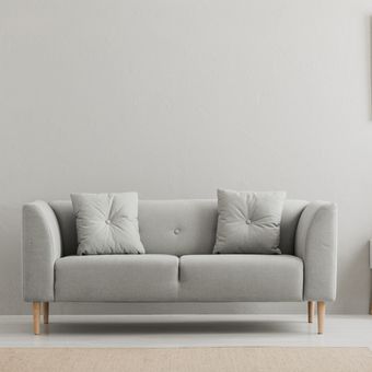 Ilustrasi sofa abu-abu.