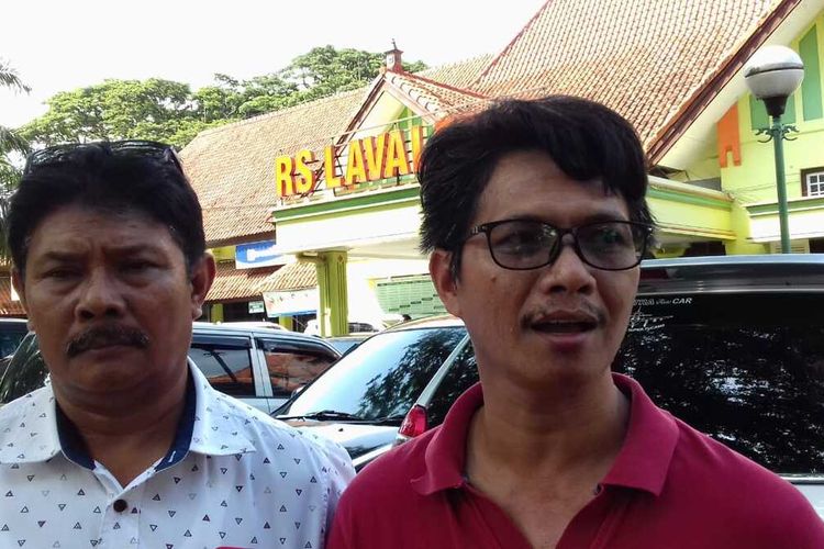 Paman MS, korban bully di SMPN 16 Kota Malang saat ditemui di Rumah Sakit Lavalette Kota Malang, Rabu (5/2/2020).