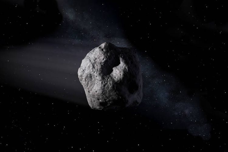Ilustrasi meteoroid.