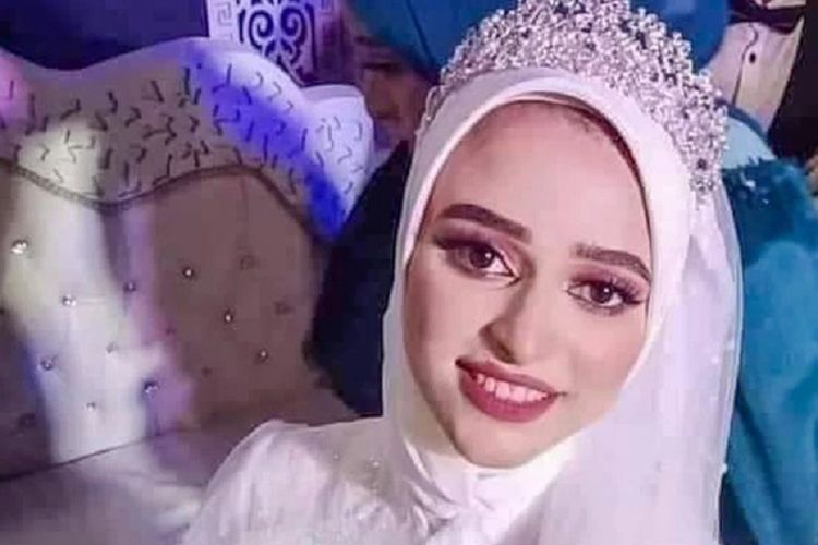 Isra Shaaban, pengantin wanita di Mesir yang dilaporkan meninggal akibat serangan jantung 1 jam setelah dia menikah.