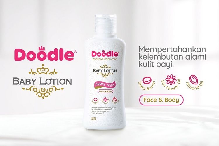 Produk baby lotion Doodle.