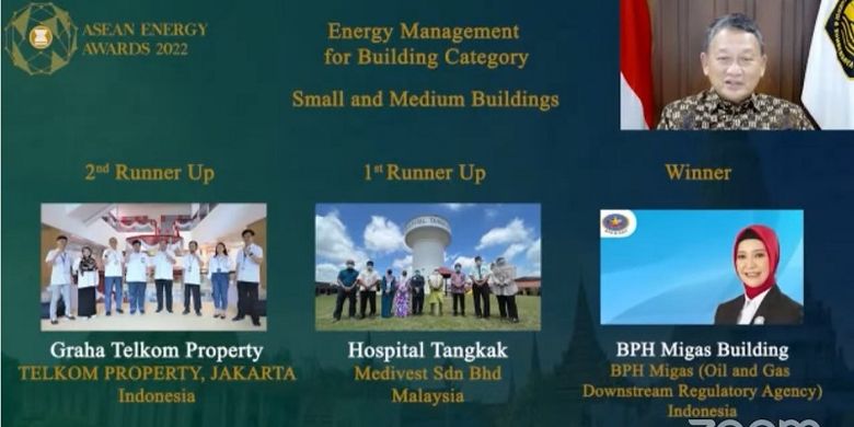 Badan Pengatur Hilir (BPH) Minyak dan Gas Bumi (Migas) berhasil meraih penghargaan ASEAN Energy Awards (AEA) 2022 pada kategori Manajemen Energi Bangunan Gedung. 