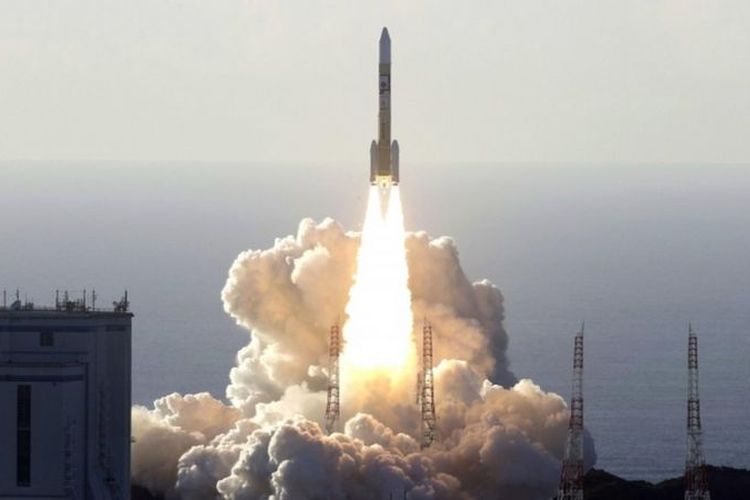 Roket H-2A yang membawa wahana antariksa Uni Emirat Arab bernama Hope, meluncur dari pangkalan antariksa Tanegashima pada Senin (20/7/2020) pagi waktu setempat.