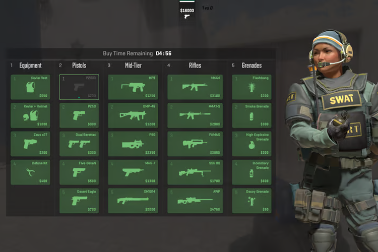 Sistem pembelian senjata baru di Counter-Strike 2