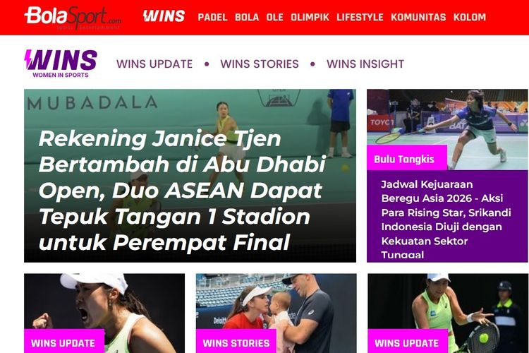 Grid Network di bawah naungan KG Media meluncurkan WINS (Women In Sports), sebuah vertikal konten yang secara khusus mengangkat peran dan cerita perempuan dalam dunia olahraga dan gaya hidup aktif.