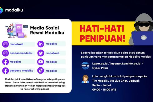 Modalku: Waspada Penipuan Pinjaman Online, Kami Tidak Pernah Minta Deposit 