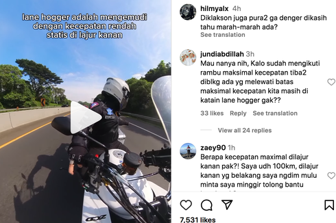 Video Polisi Tegur Pengemudi Lane Hogger di Jalan Tol