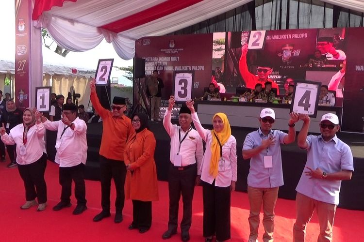 Nomor Urut Pilkada Palopo: Putri Dakka-Haidir 1, Farid-Nurhaenih 2, Rahmat-Andi 3, Trisal-Akhmad 4