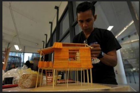 Contoh Proses Pembuatan Konstruksi Miniatur Rumah dari Styrofoam
