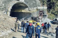 Terowongan yang Sedang Dibangun Runtuh, 40 Pekerja India Terjebak 