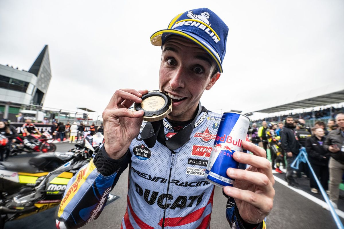 Alex Marquez saat berlaga pada MotoGP Inggris 2023 di Sirkuit Silverstone