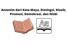 Antonim dari Kata Maya, Distingsi, Klasik, Promosi, Demokrasi, dan Nisbi