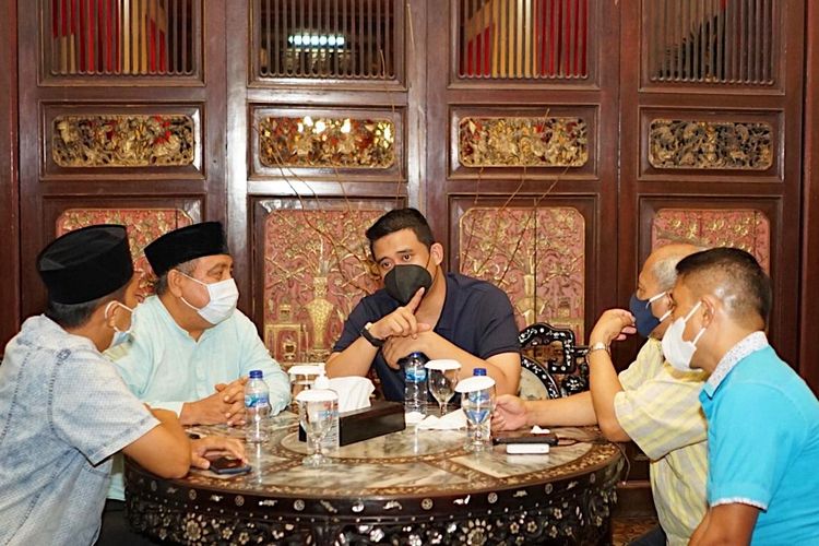 Wali Kota Medan Bobby Nasution usai silaturahmi dengan wartawan dan organisasi pers di Tjong A Fie Mansion, Jumat (16/4/2021).