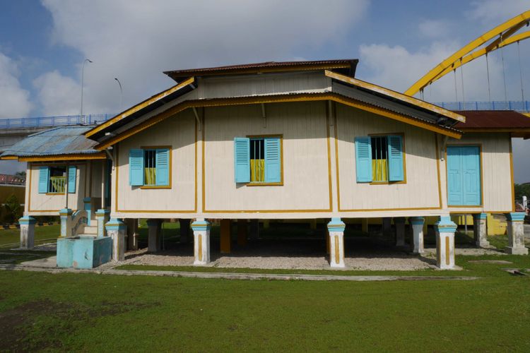 Rumah Singgah Sultan Siak di Kampung Bandar, Kecamatan Senapelan, Kota Pekanbaru, Riau, Jumat (9/3/2018). 