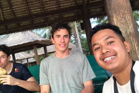 Cerita Slamet Berfoto dengan Marc Marquez, Sengaja Berkeliling Pantai hingga Bertemu Idola