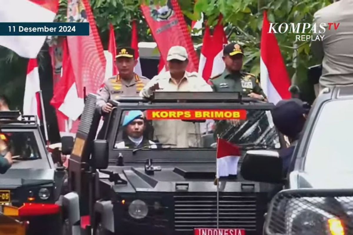 Kunker ke Semarang, Prabowo Pimpin Apel Kasatwil Polri 2024