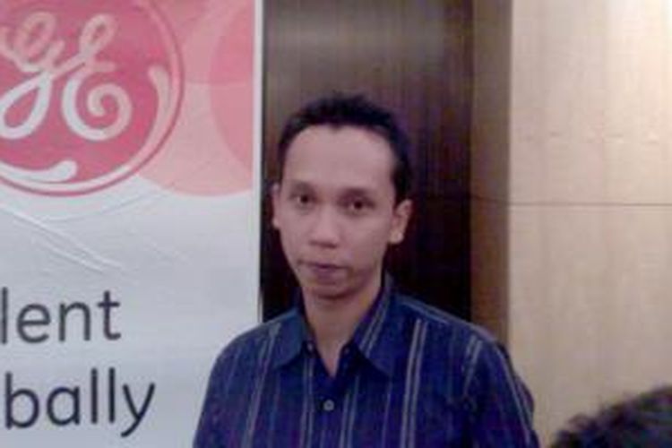 Arfian Fuadi saat menghadiri acara General Electric di Hotel Mulia, Jakarta, Selasa (22/7/2014).