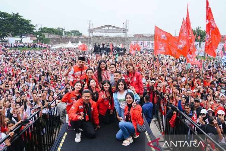 ampanye PSI di Kiara Artha Park, Bandung, Jawa Barat, Jumat (26/1/2024). (ANTARA/HO-PSI)