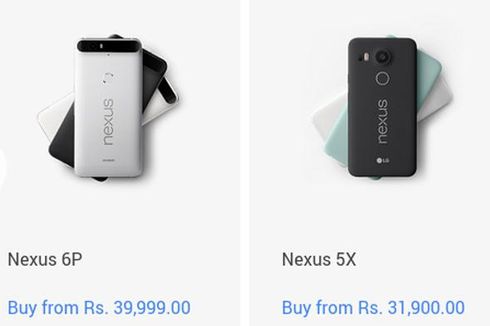 Harga Nexus 5X dan 6P Terungkap lewat Google Store