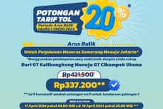 Diskon Tarif Tol Berlaku Hari Ini, Khusus dari Semarang-Jakarta