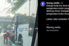 Beredar Video Driver Transjakarta Kejar Pengendara Motor yang Terjepit Bodi Bus, Ini Kata Dishub