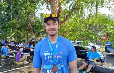 Chicco Jerikho saat ditemui di daerah Senayan, Jakarta Pusat, Minggu (28/4/2024). 