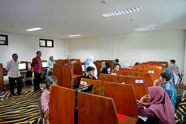 Pelaksanaan UTBK di Universitas Negeri Malang beberapa waktu lalu. 