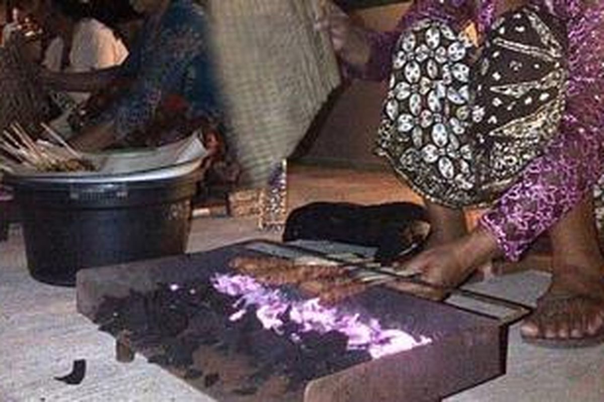 Sate ikan marlin khas Tanjung, Lombok Utara, NTB.