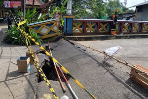 Jembatan Kampung Kramat Cipayung Ambles Lagi, Perbaikan Dimulai Senin