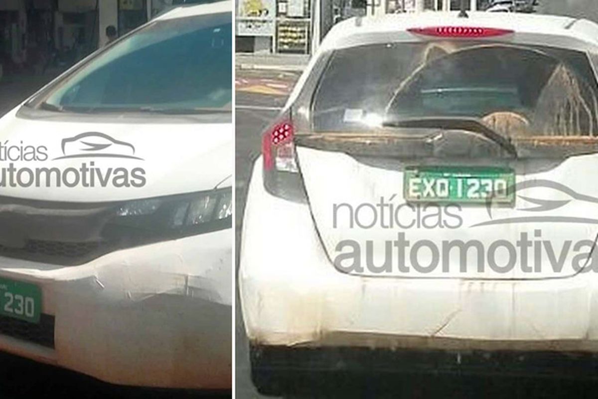 Honda Fit atau Jazz facelift ditemukan di Brasil sedang menjalani pengetesan dengan kamuflase.