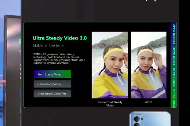 Fitur 960fps Ultra Steady Video 3.0 di Reno4