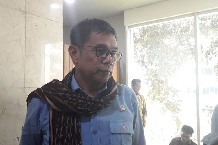 Sekretaris Jenderal Partai Demokrat Hinca Pandjaitan di Gedung DPR, Senin (1/7/2019).