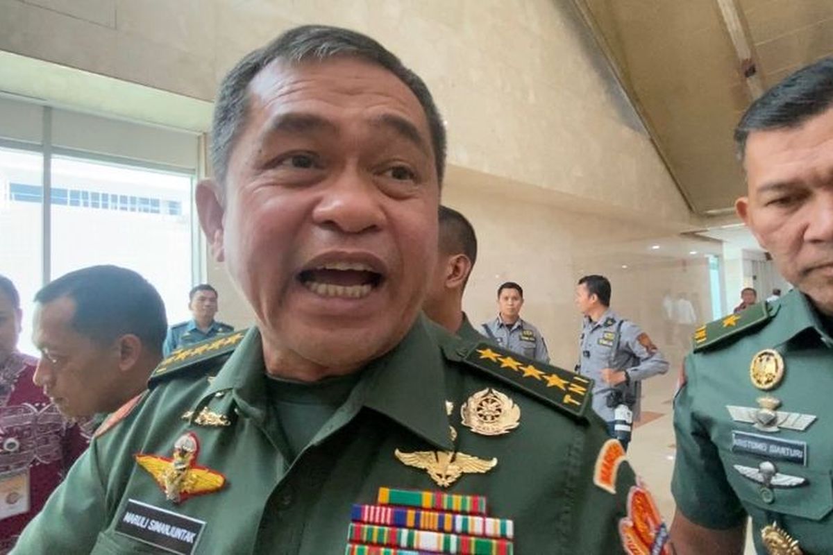 KSAD Jenderal TNI Maruli Simanjuntak saat ditemui di Gedung DPR, Senayan, Jakarta, Kamis (6/6/2024). 