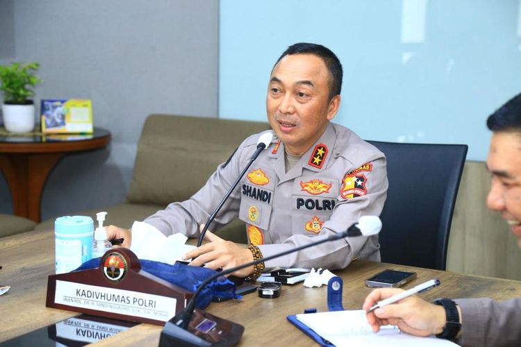 Kepala Divisi Humas Polri Irjen Sandi Nugroho kepada wartawan, Selasa (7/11/2023).