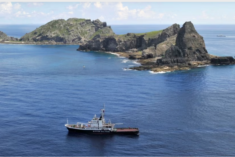 Tangkap layar Kepulauan Sensuku Jepang yang menjadi lokasi kapal Taiwan terbalik