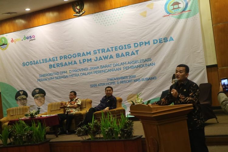 Kepala DPM-Desa Jabar Dedi Supandi saat hadir dalam Rapat Kerja Daerah (Rakerda) LPM Provinsi Jabar yang digelar di Kabupaten Subang, Kamis 7 November 2019 lalu.