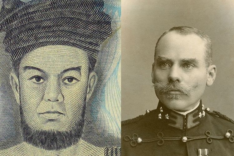 Sisingamangaraja XII (kiri) dan Hans Christoffel (kanan) adalah tokoh Perang Batak.