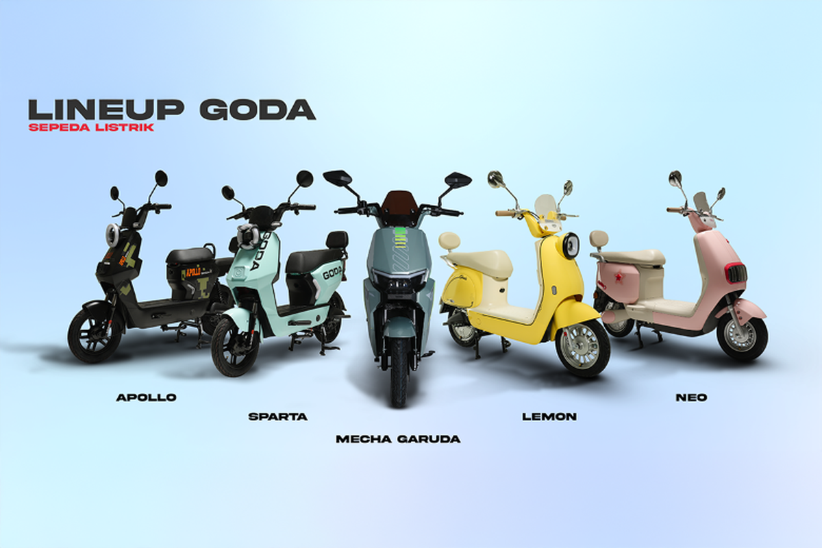 Lini sepeda listrik terbaru yang diluncurkan Goda untuk pasar Indonesia.