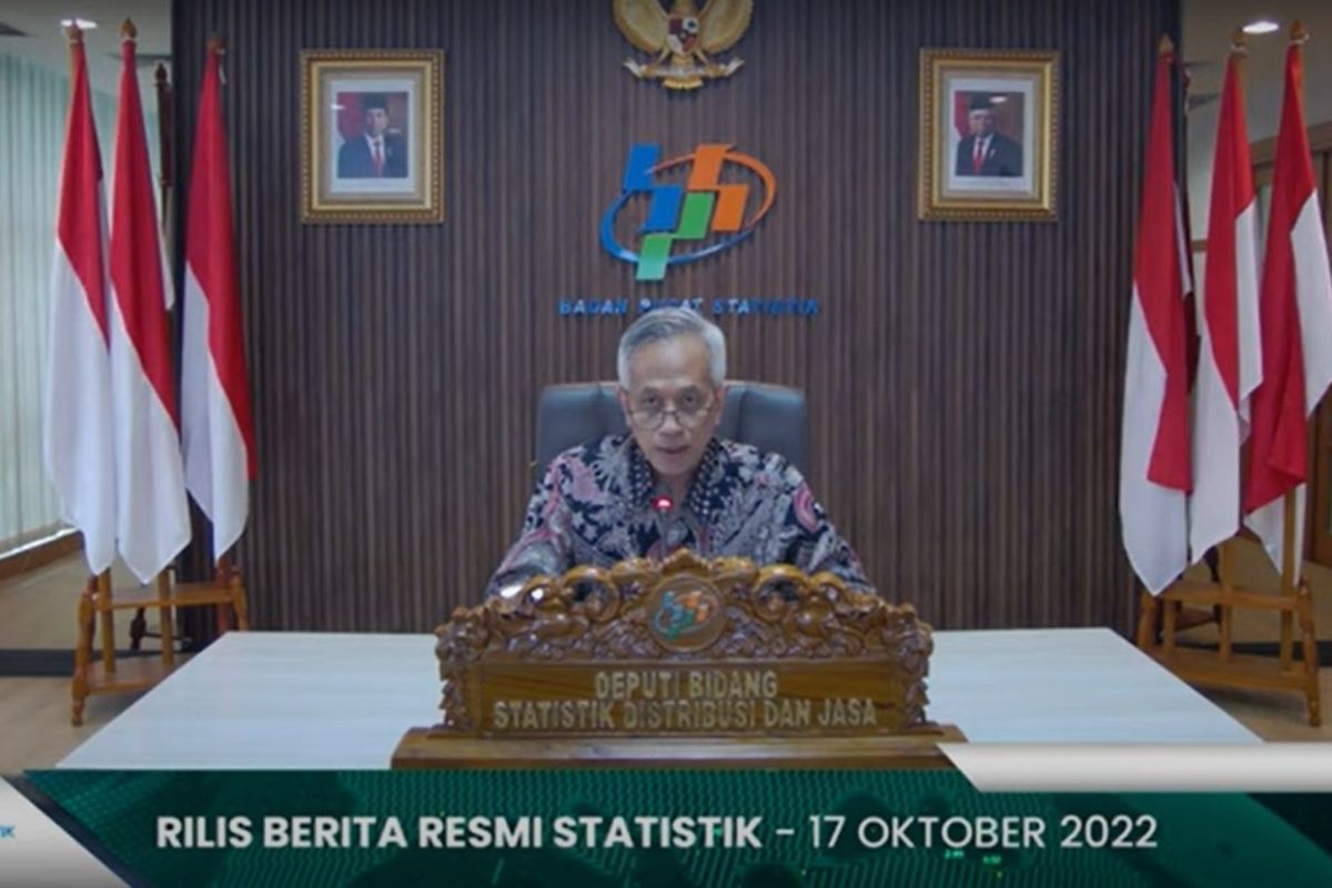  Deputi Bidang Statistik Distribusi dan Jasa BPS Setianto dalam Rilis BPS, Senin (17/10/2022).